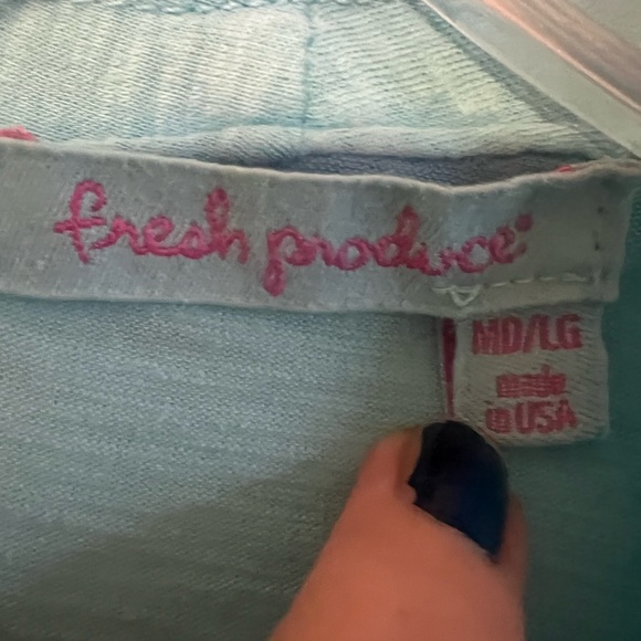 Fresh Produce Lightweight Draped Long Line Open Front Cardigan size m/L Blue - Picture 6 of 12